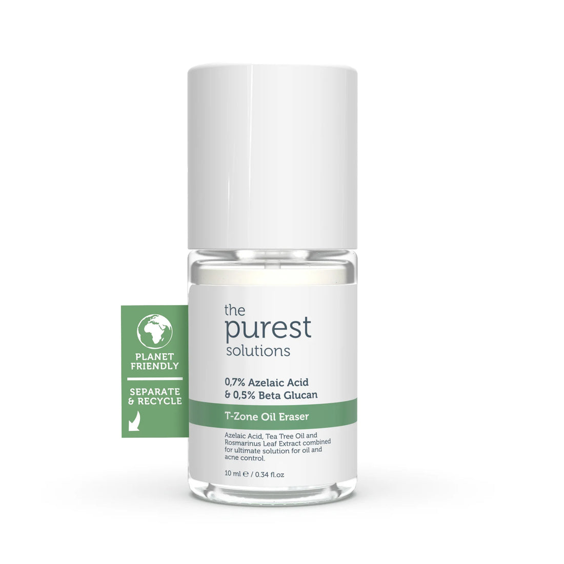 The Purest Solutions Azelaic Acid 0.7% + Beta Glucan 0.5% T-Zone Oil Eraser 10ml مزيل زيوت البشرة