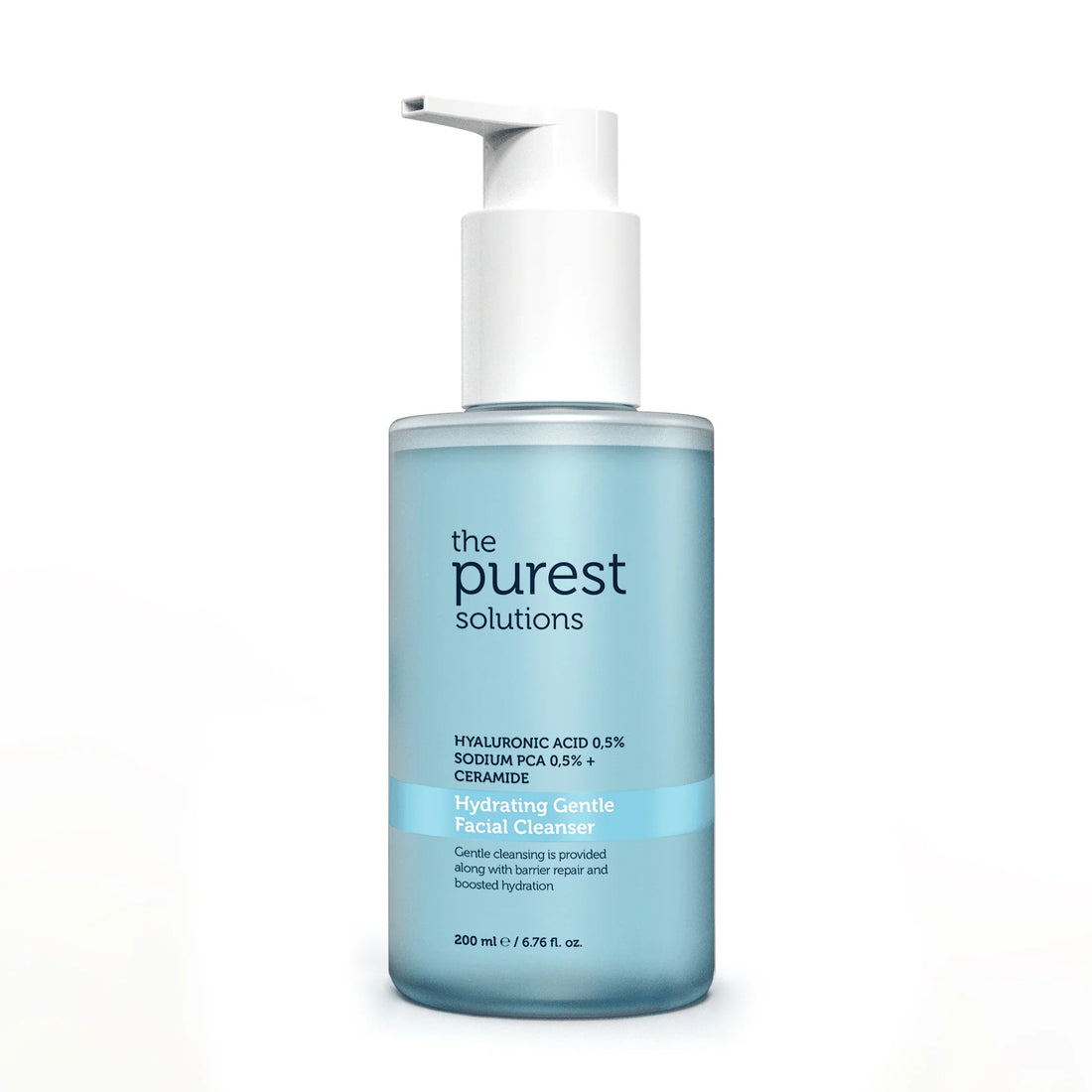 The Purest Solutions HA 0.5% + Sodium PCA 0.5% + Ceramide Gentle Cleanser 200ml غسول رغوي منظف للبشرة