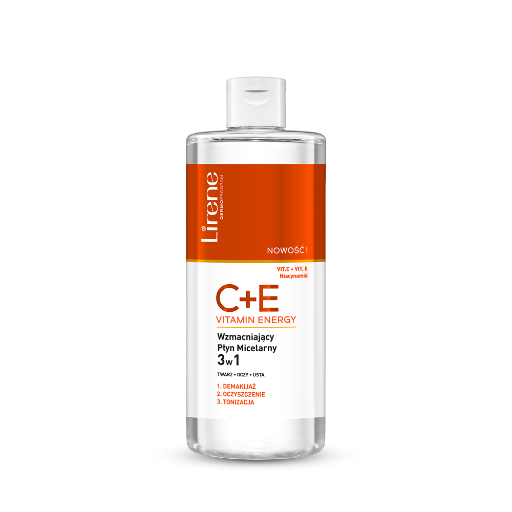 Lirene C + E Vitamin Energy 3in1 Micellar Water 400ml ميسيلار مزيل مكياج