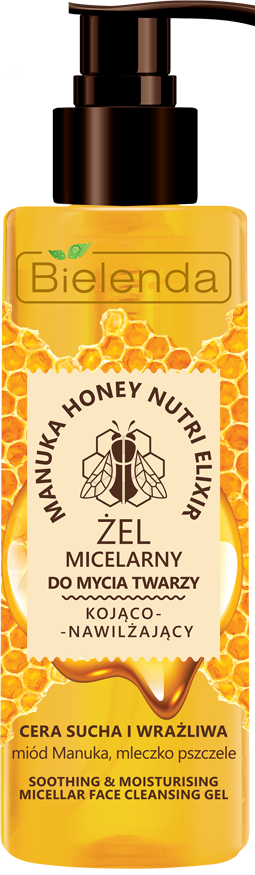 Bielenda Manuka Honey Micellar Cleansing Gel 200g غسول جل بعسل المانوكا للبشرة الجافة والحساسة