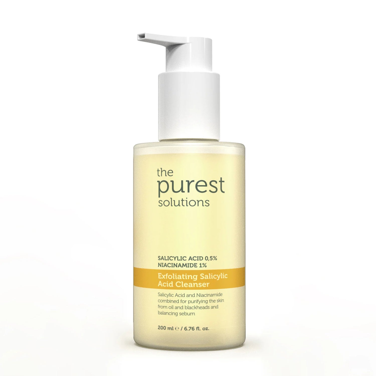 The Purest Solutions Salicylic Acid 0.5% + Niacinamide 1% Exfoliating Cleanser 200ml غسول للبشرة الدهنية