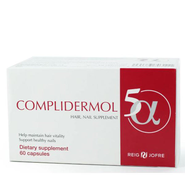 Complidermol 5 Alpha Anti Hair Loss 60 Capsules كبسولات مكمل غذائي لتساقط الشعر