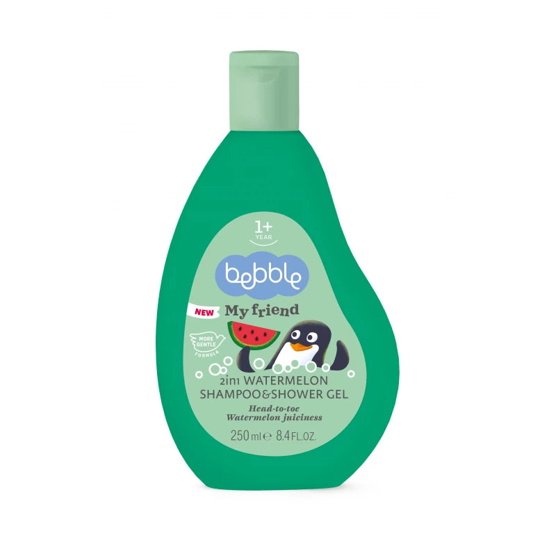 Bebble My Friend 2 in 1 Watermelon Shampoo &amp; Shower Gel 250ml شامبو وجل للاستحمام بالبطيخ للأطفال