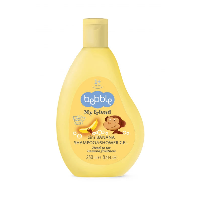 Bebble My Friend 2 in 1 Banana Shampoo &amp; Shower Gel 250ml شامبو وجل للاستحمام بالموز للأطفال