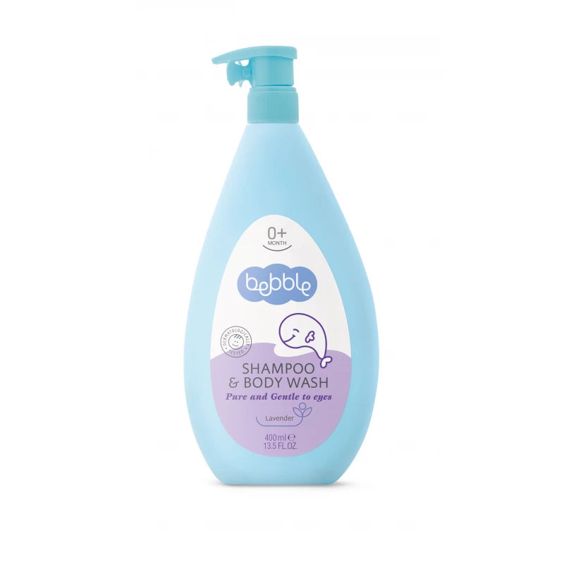 Bebble Lavender Shampoo &amp; Body Wash 400ml شامبو وجل للاستحمام باللافندر للأطفال