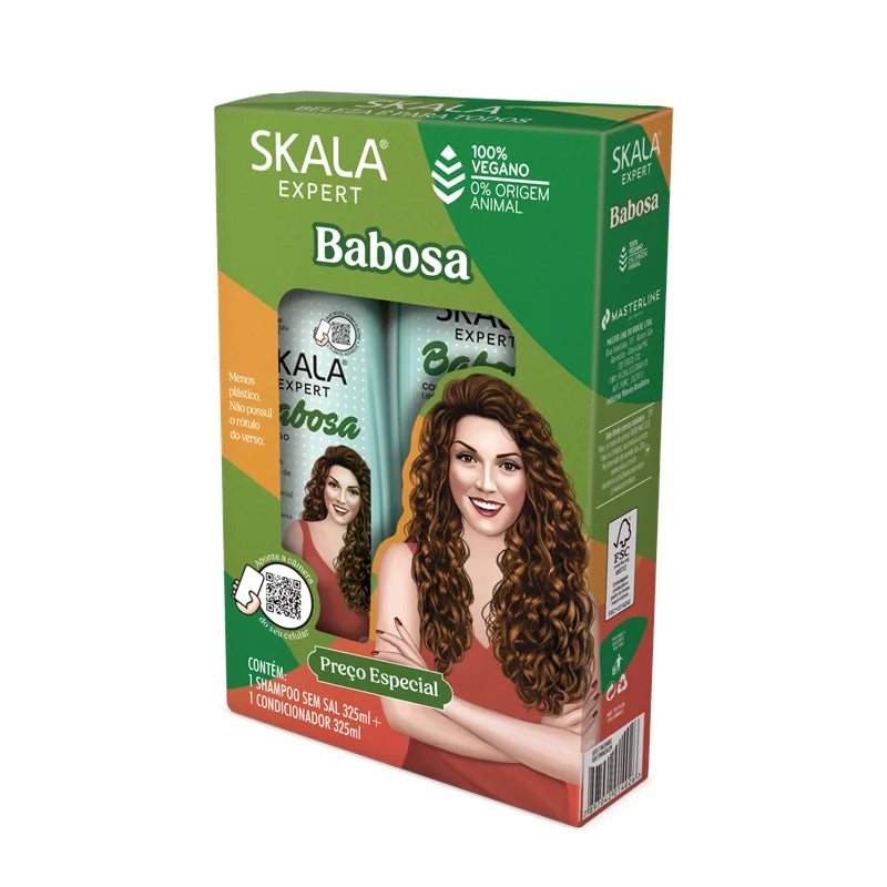 Skala Babosa Kit ( Shampoo &amp; Conditioner) بكج للعناية بالشعر الكيرلي والمجعد