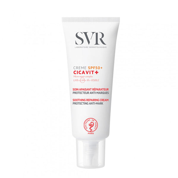 Svr Cicavit+ Spf50+ Cream 40ml مرمم وواقي شمس للبشرة المتضررة والمتهيجة