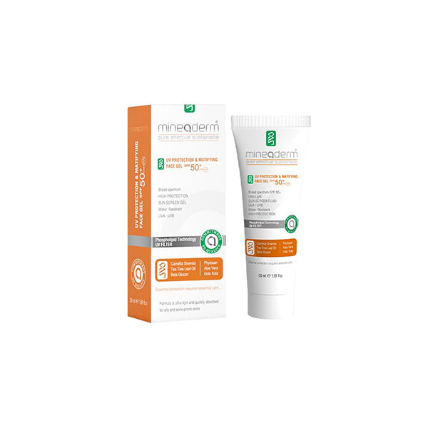 Mineaderm UV Protection Spf50+ Gel 50ml واقي شمس للبشرة الدهنية والمختلطة