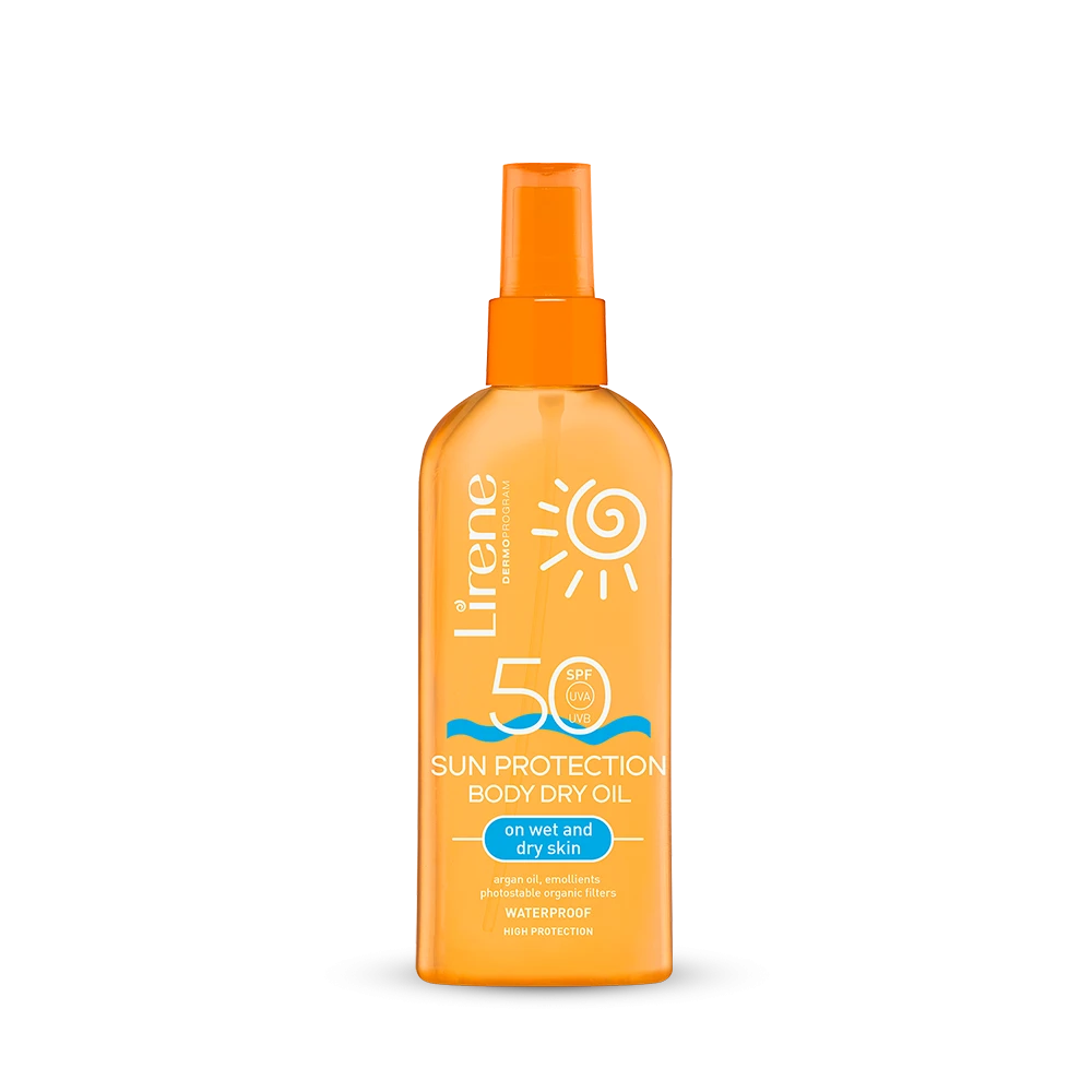 Lirene Spf50 Body Dry Oil 150ml واقي شمس للجسم