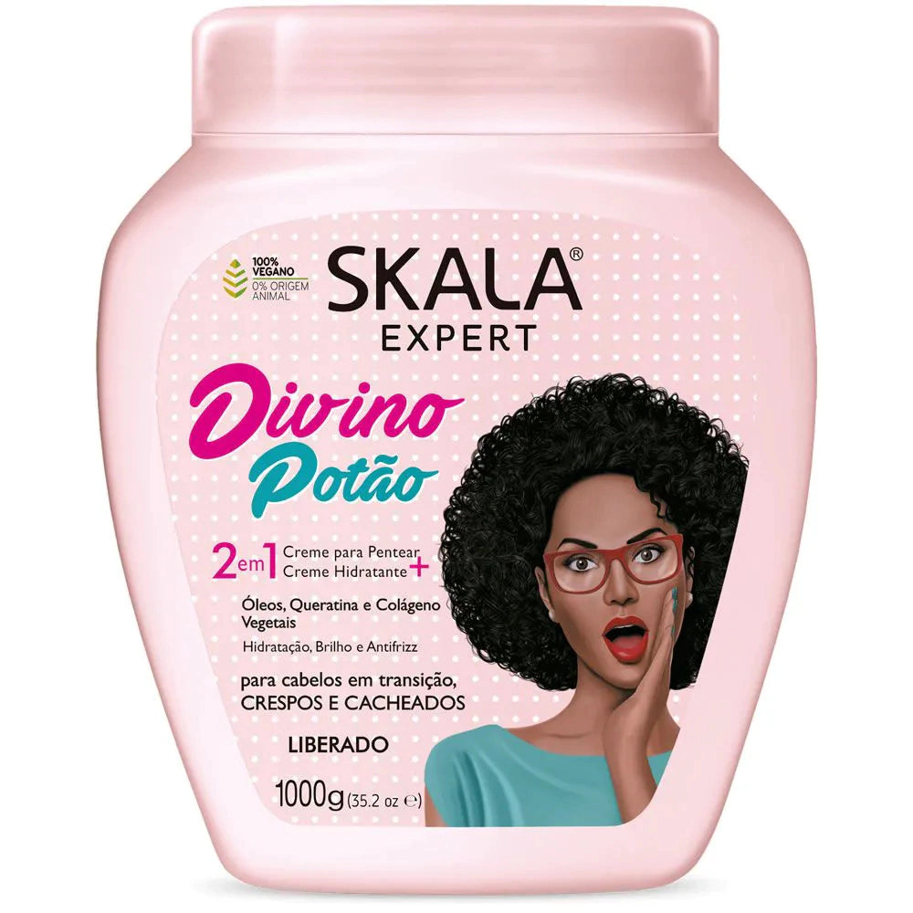 Skala Divino Potao 2 in 1 Hair Cream 1000g -Pink كريم للشعر الكيرلي والمصبوغ