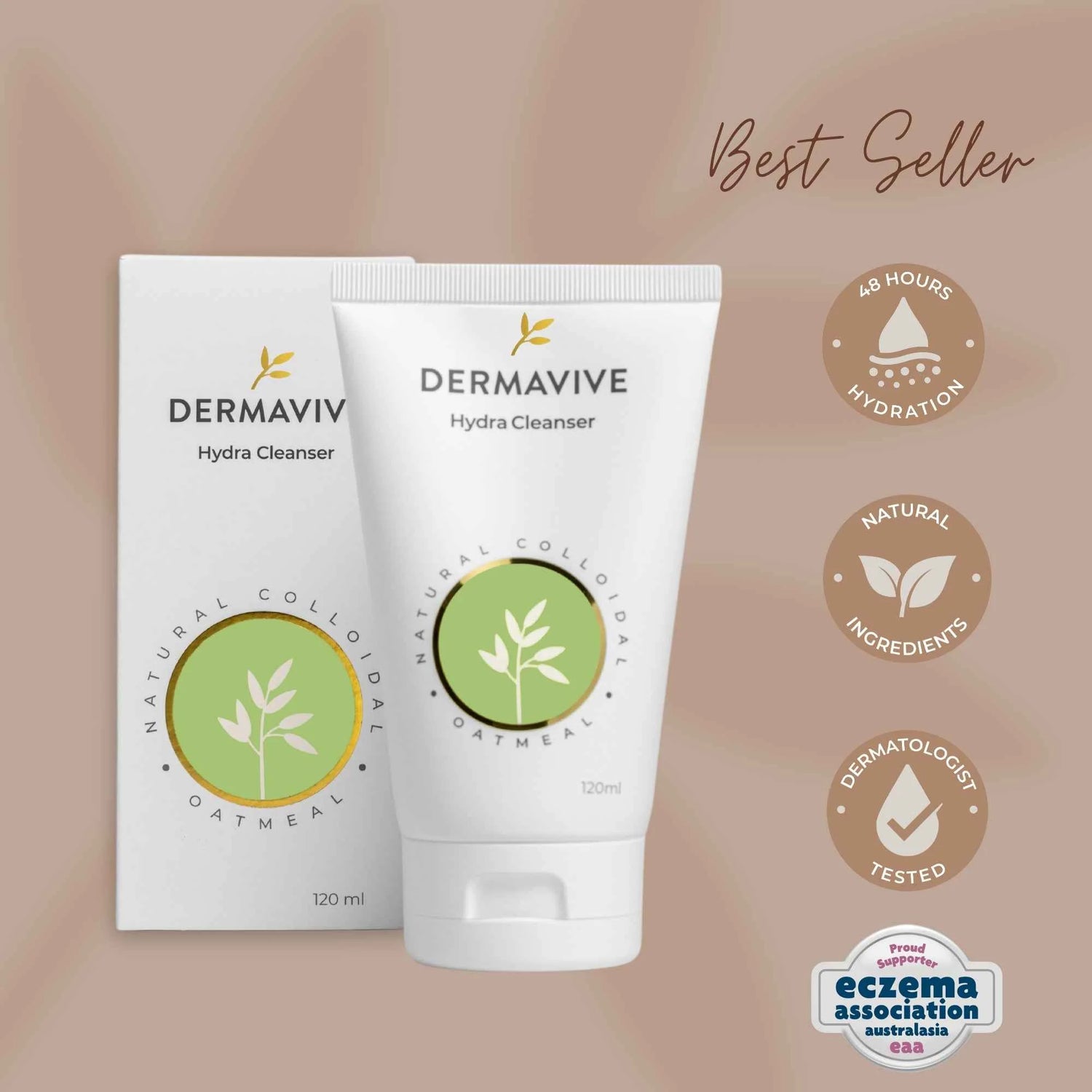 Dermavive Hydra Cleanser 120ml غسول للبشرة الحساسة والجافة والمعرضة للإكزيما