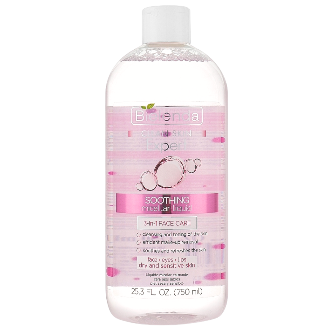 Bielenda 3in1 Soothing Micellar Water 750ml ماء ميسيلار مزيل مكياج الوجه