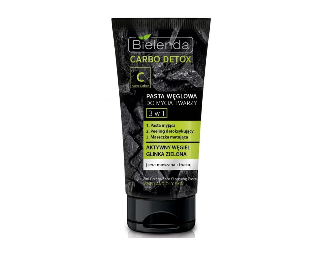 Bielenda Carbo Detox 3In1 Cleansing Paste 150g غسول ومقشر وقناع للبشرة الدهنية