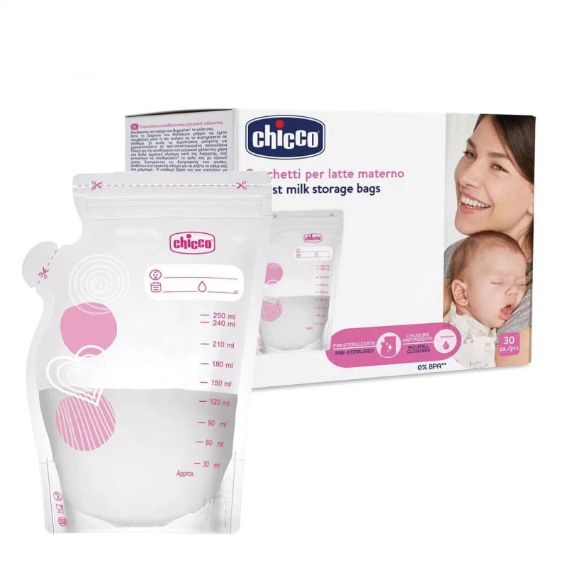 Chicco Breast Milk Storage Bags 30 Pcs أكياس تخزين حليب الأم
