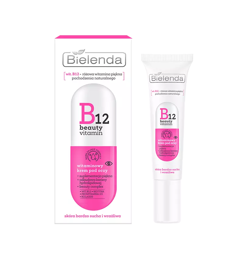 Bielenda B12 Beauty Vitamin Eye Cream 15ml كريم العين للترطيب