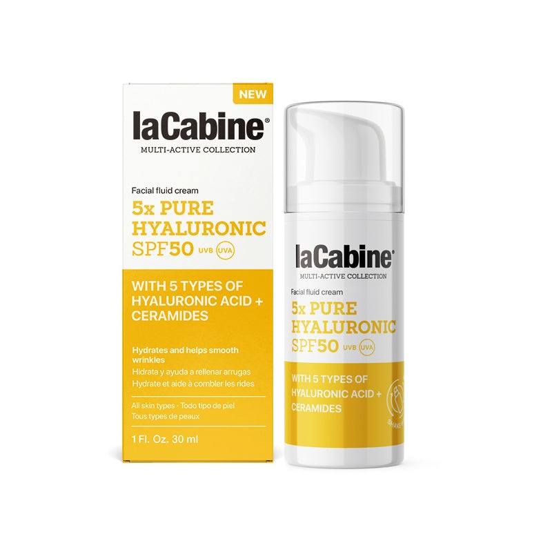 LaCabine 5x Pure Hyaluronic Spf50 Fluid Cream 30ml كريم الهيالورونيك مع واقي شمس