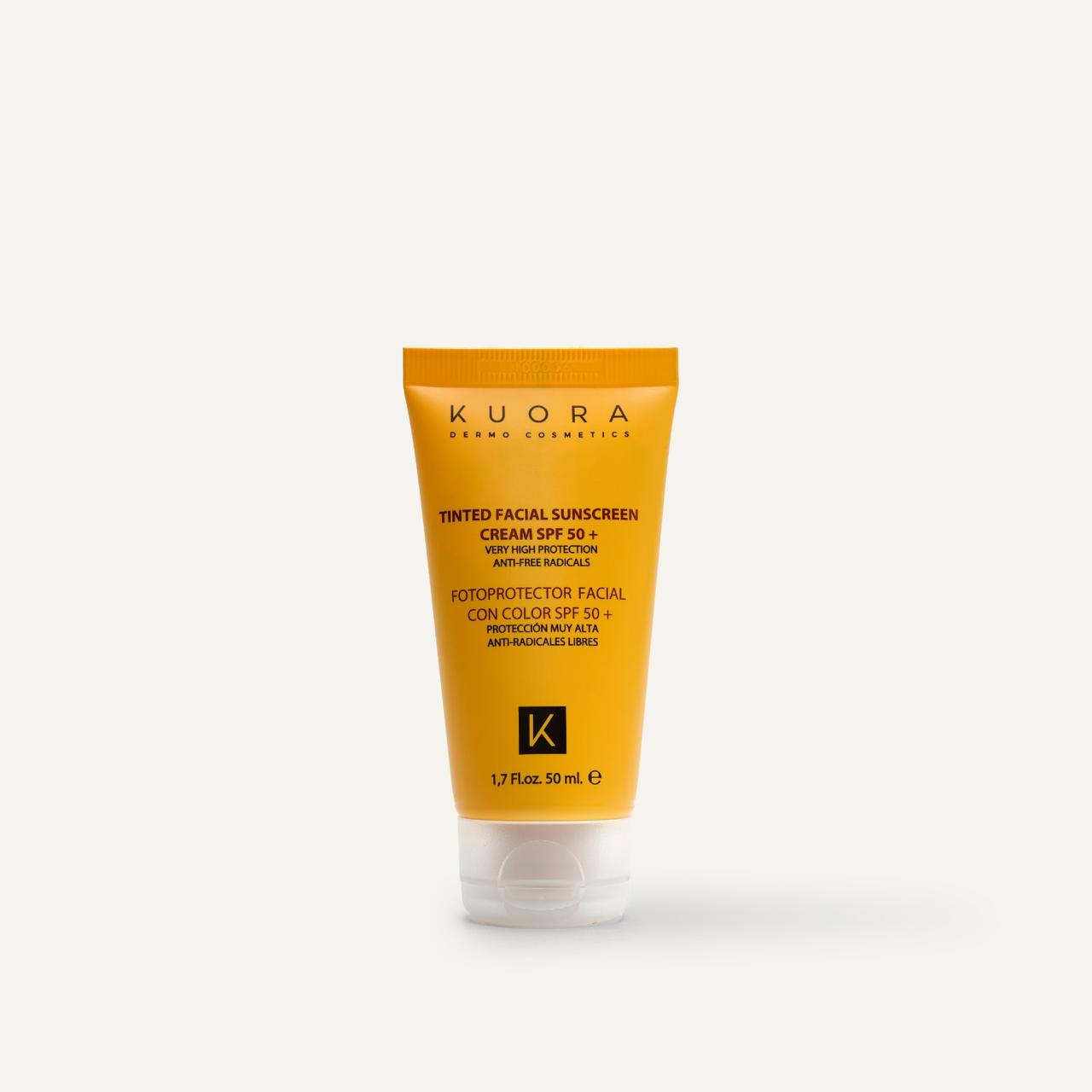 Kuora Spf50+ Tinted Cream 50ml واقي شمس مع لون