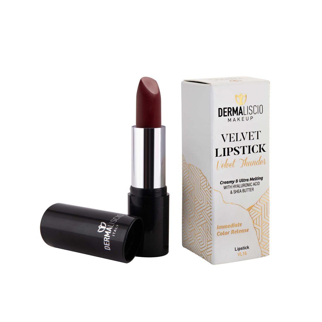 Dermaliscio Velvet Lip Stick (Velvet Thunder VL16) 3ml أحمر شفاه مخملي