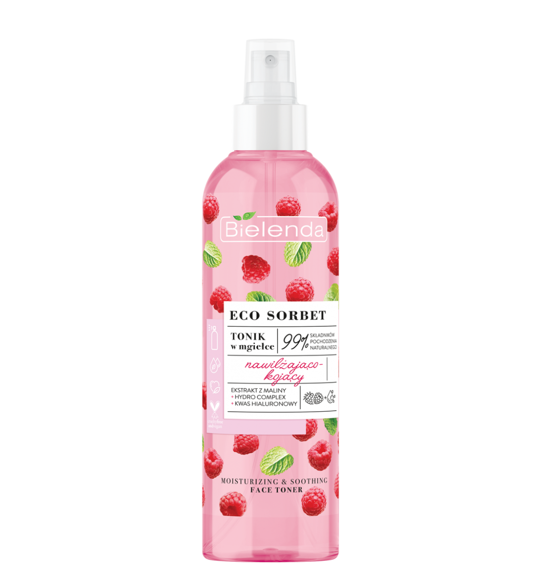 Bielenda Eco Sorbet Moisturising Mist Toner 200ml رذاذ تونر للوجه بخلاصة التوت