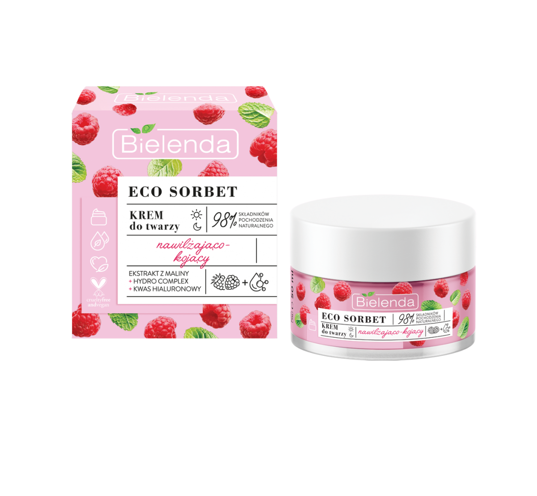 Bielenda Eco Sorbet Moisturizing Cream 50ml  مرطب للوجه بخلاصة التوت