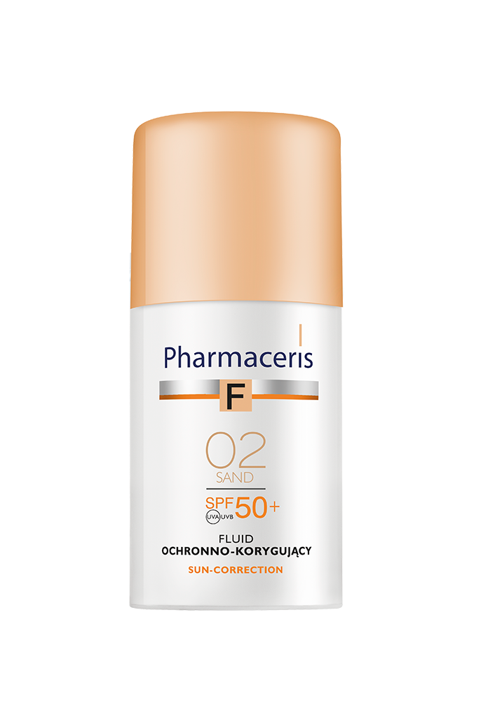 Pharmaceris F Protective-corrective Foundation Spf50+ Fluid 30ml (02 Sand) كريم أساس