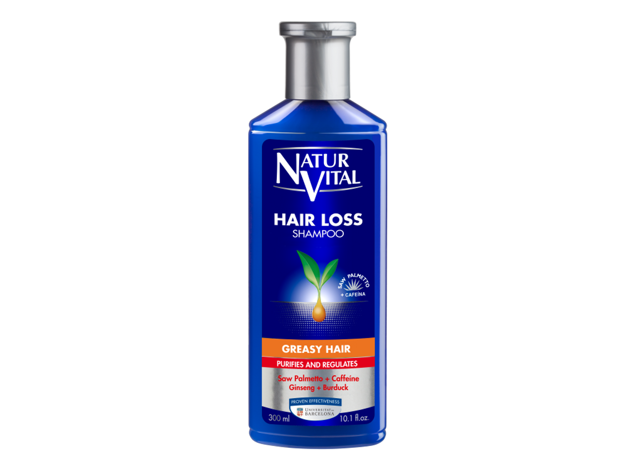 NaturVital Hair Loss (Greasy Hair) Shampoo 300ml شامبو ضد تساقط الشعر للشعر الدهني
