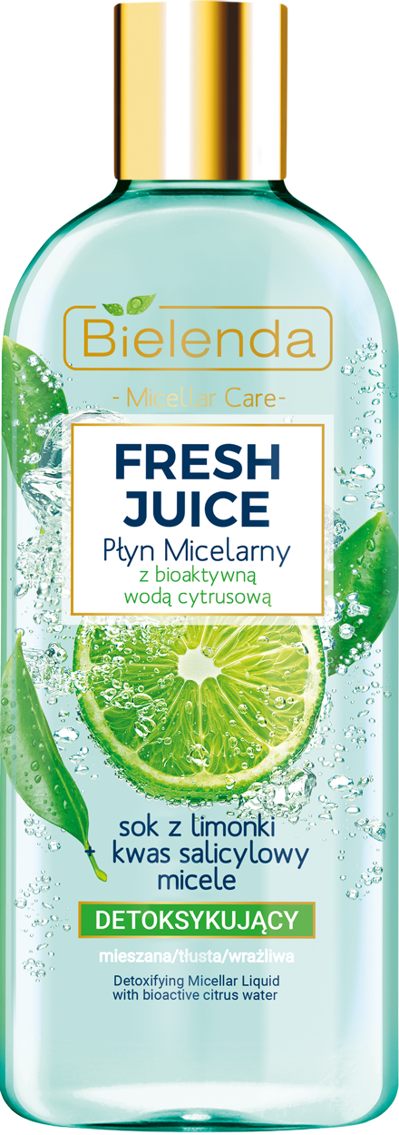 Bielenda Fresh Juice Detoxifying Micellar Water 500ml ميسيلار مزيل مكياج بالحمضيات