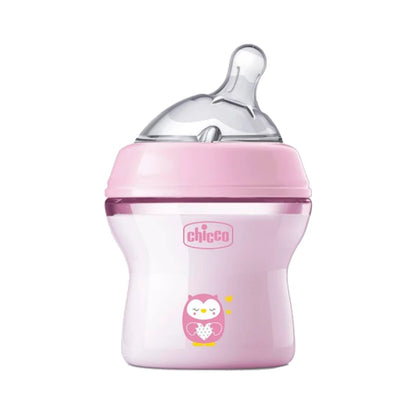 Chicco Natural Feeling Feeding Bottle 150ml (+0m Pink) رضاعة للأطفال