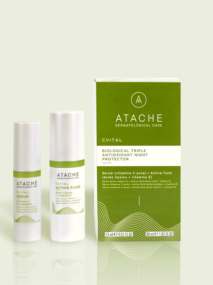 Atache C Vital Set (Serum 15ml + Active Fluid 30ml) سيروم ليلي مضاد للاكسدة