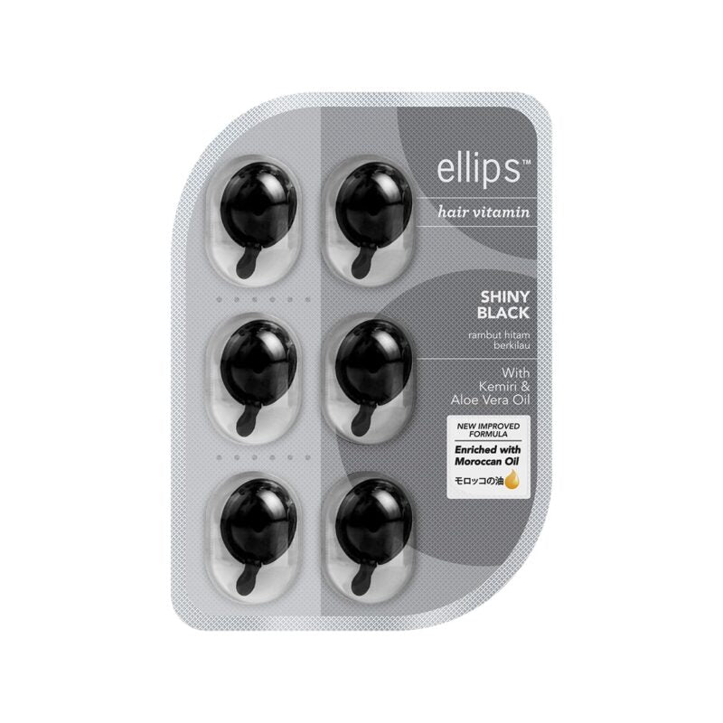 Ellips Hair Vitamin Shiny Black Blister 6 Pcs كبسولات فيتامين للشعر