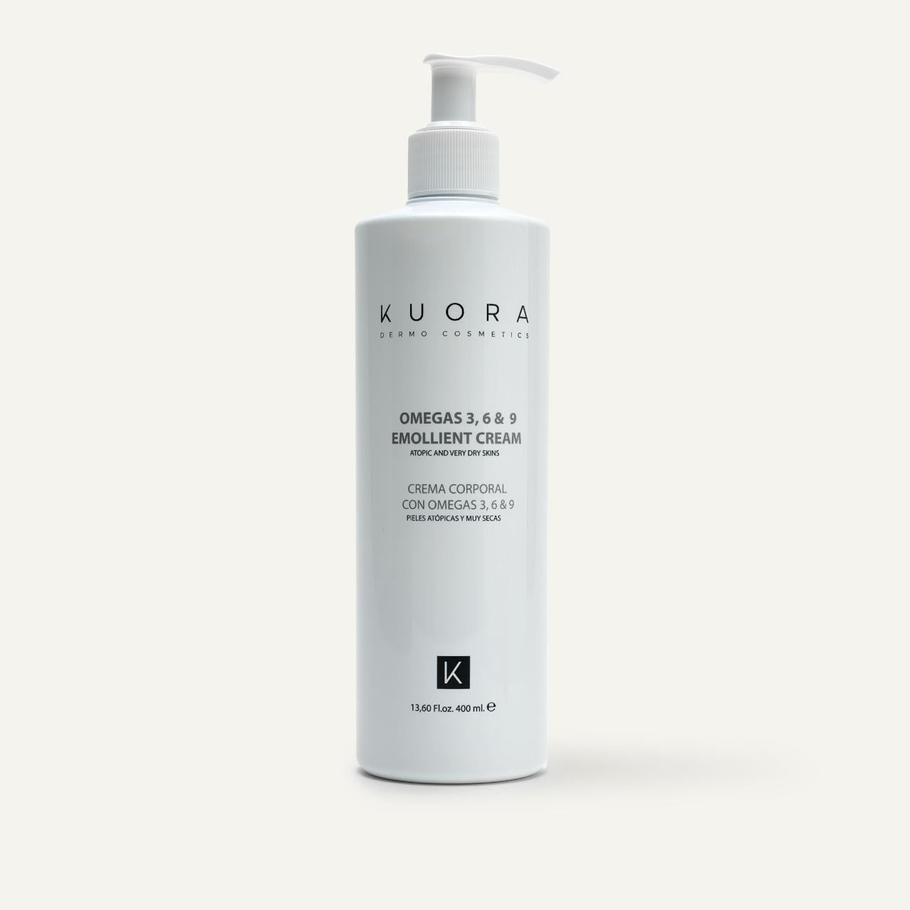 Kuora Omega 3,6,9 Emollient Cream 400ml مرطب للبشرة الجافة والحساسة