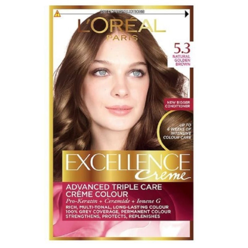 Loreal Excellence Hair Color Cream  (No 5.3) -Golden Light Brown بني فاتح ذهبي