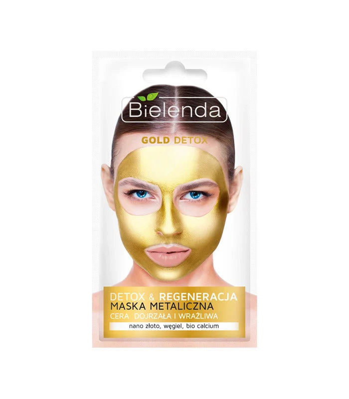 Bielenda Detox &amp; Regeneration Mask 1 Pc القناع الذهبي المنقي للبشرة