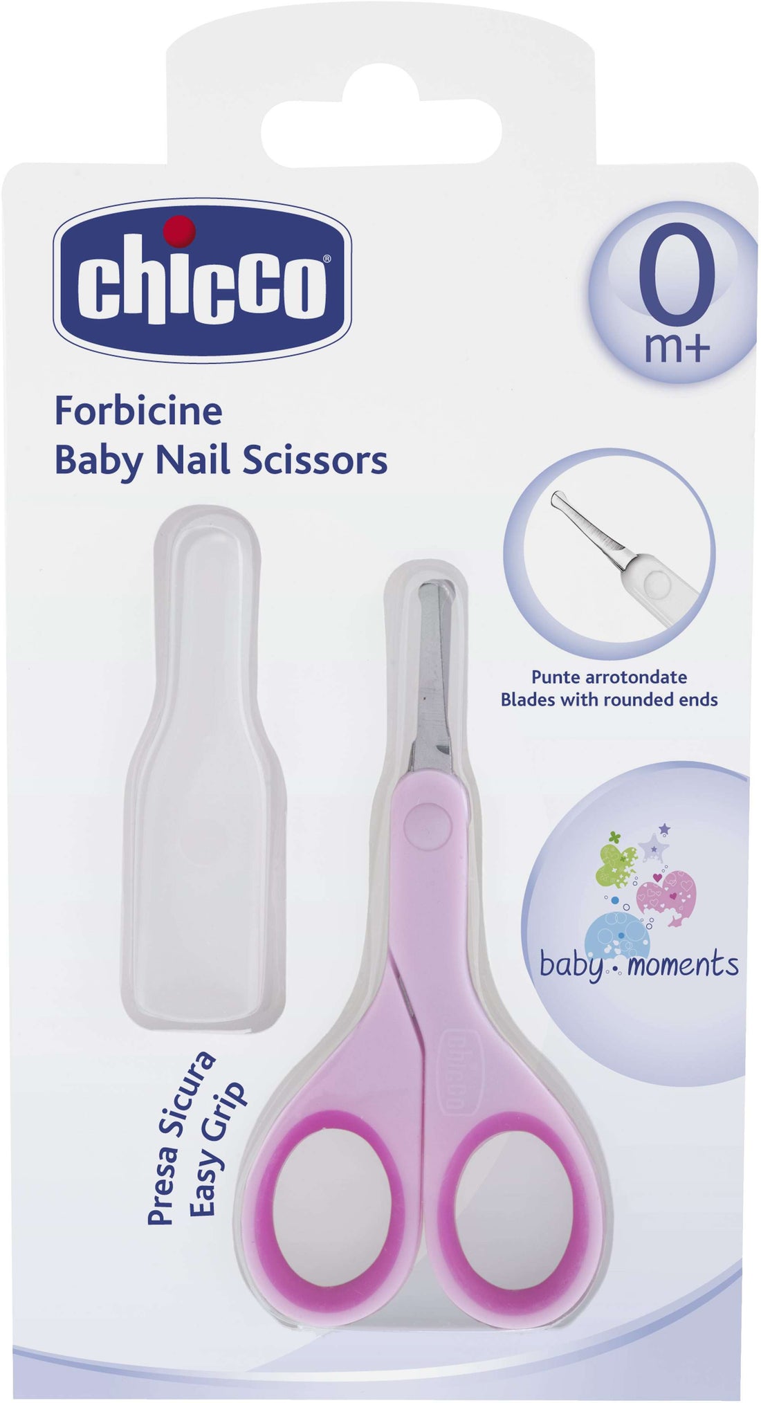 Chicco New Baby Nail Scissors (+0M Pink) مقص أظافر للأطفال