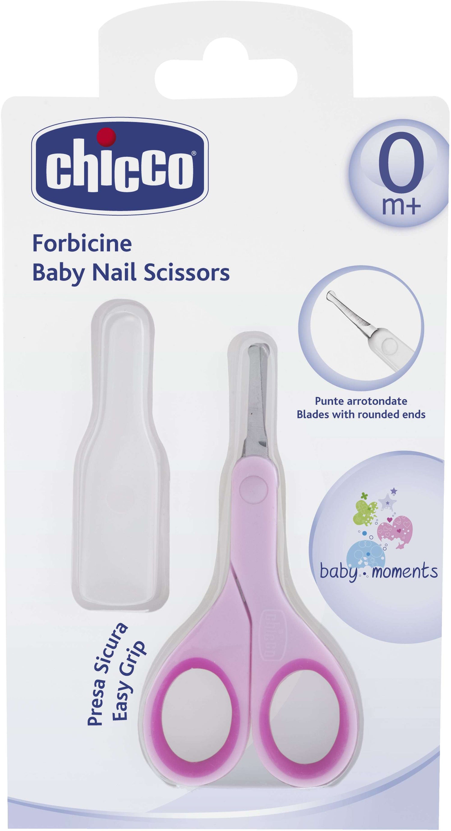 Chicco New Baby Nail Scissors (+0M Pink) مقص أظافر للأطفال