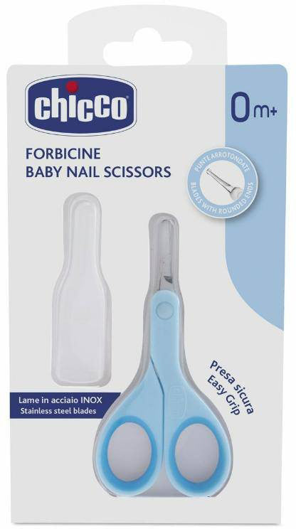 Chicco New Baby Nail Scissors (+0M Blue) مقص أظافر للأطفال