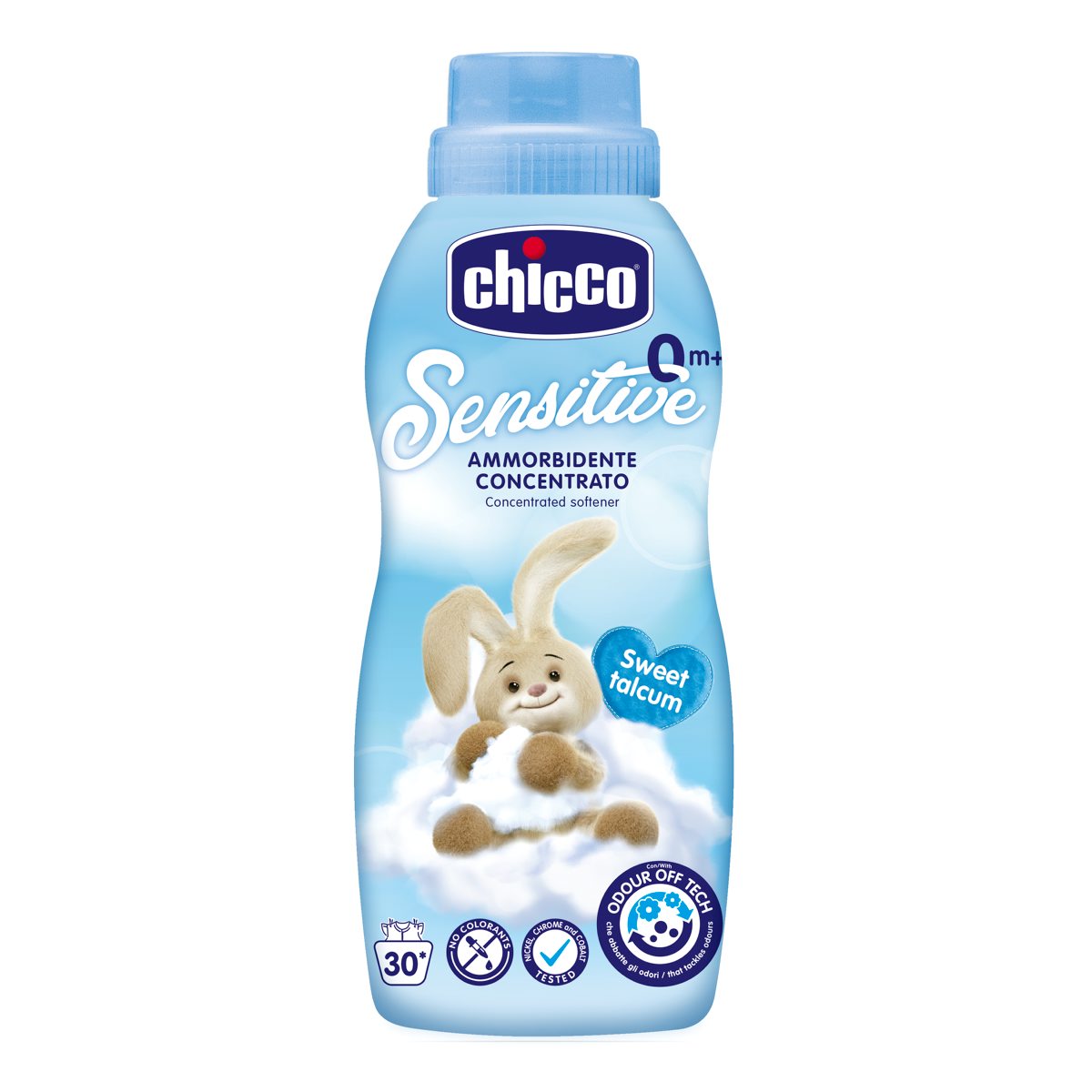 Chicco Concentrated Softener Sweet Talcum 750ml منعم الأقمشة برائحة بودرة التلك للأطفال