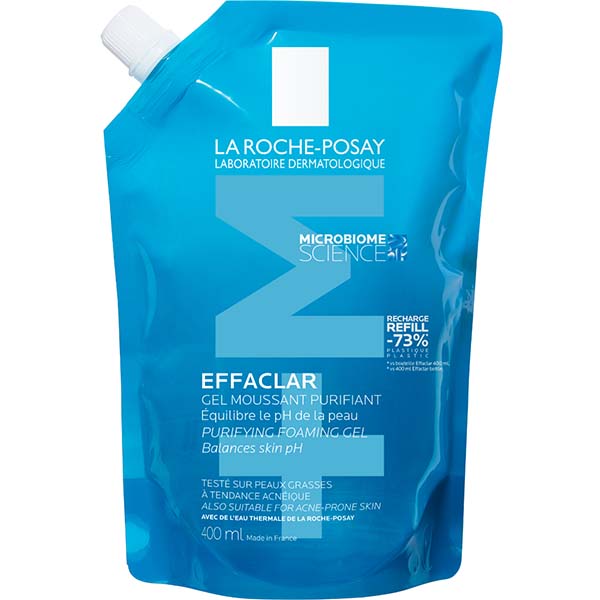 La Roche Posay Effaclar Foaming Gel  400ml Refill غسول جل للبشرة الدهنية والمعرضة لحب الشباب