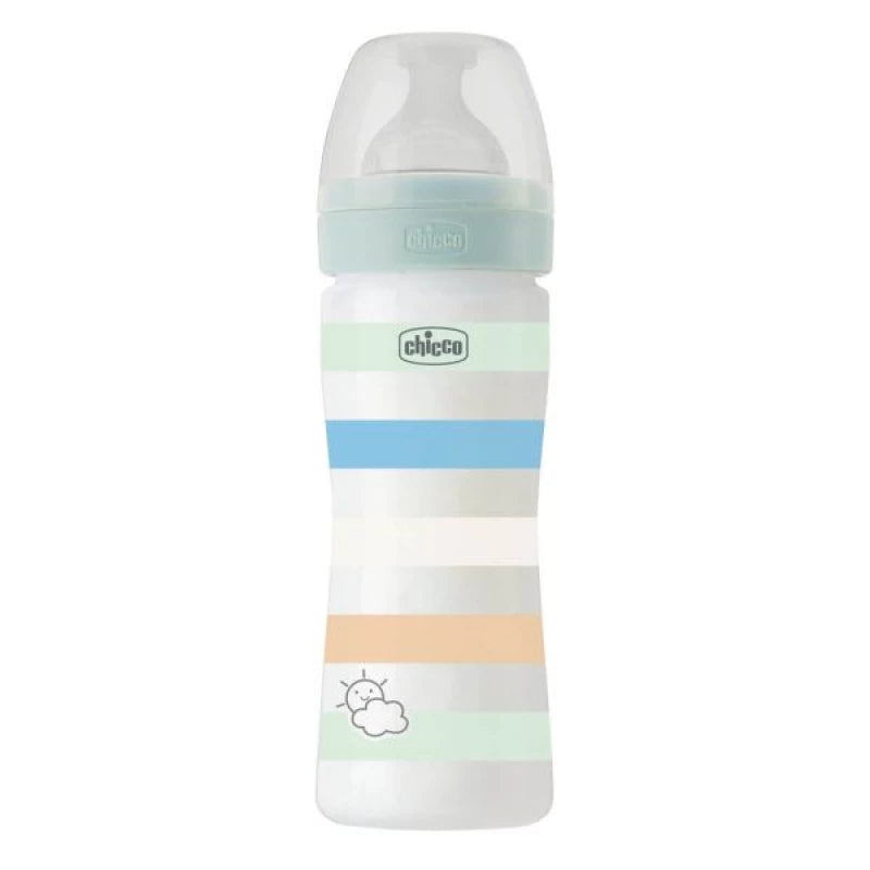 Chicco Well Being Baby Bottle 250ml (+2M Medium/Green) رضاعة للأطفال