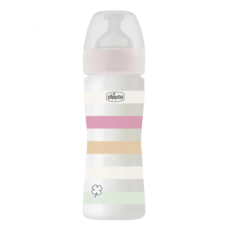 Chicco Well Being Baby Bottle 250ml (+2M Medium/White)رضاعة للأطفال