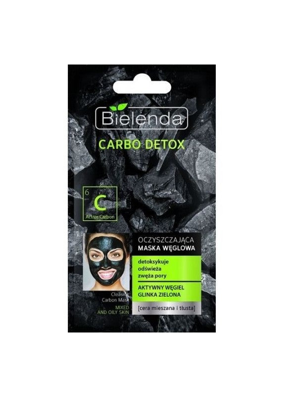 Bielenda Carbon Detox (Oily Skin) Mask 1 Pc ماسك الفحم للبشرة الدهنية والمختلطة