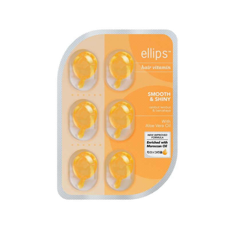 Ellips Hair Vitamin Smooth &amp; Shiny Blisters 6 Pcs كبسولات فيتامين للشعر