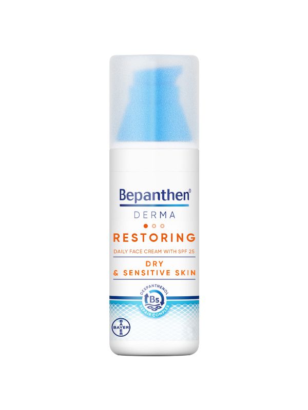 Bepanthen Derma Restoring Spf25 Cream 50ml كريم يومي للوجه وواقي شمس