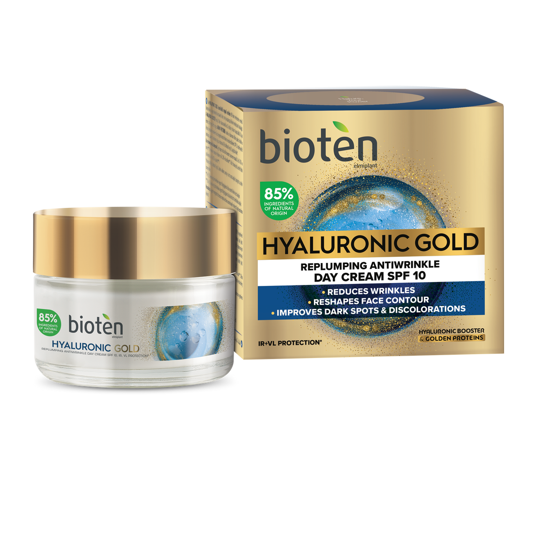 Bioten Hyaluronic Gold Day Cream 50ml كريم هيالورونيك النهاري المضاد للتجاعيد