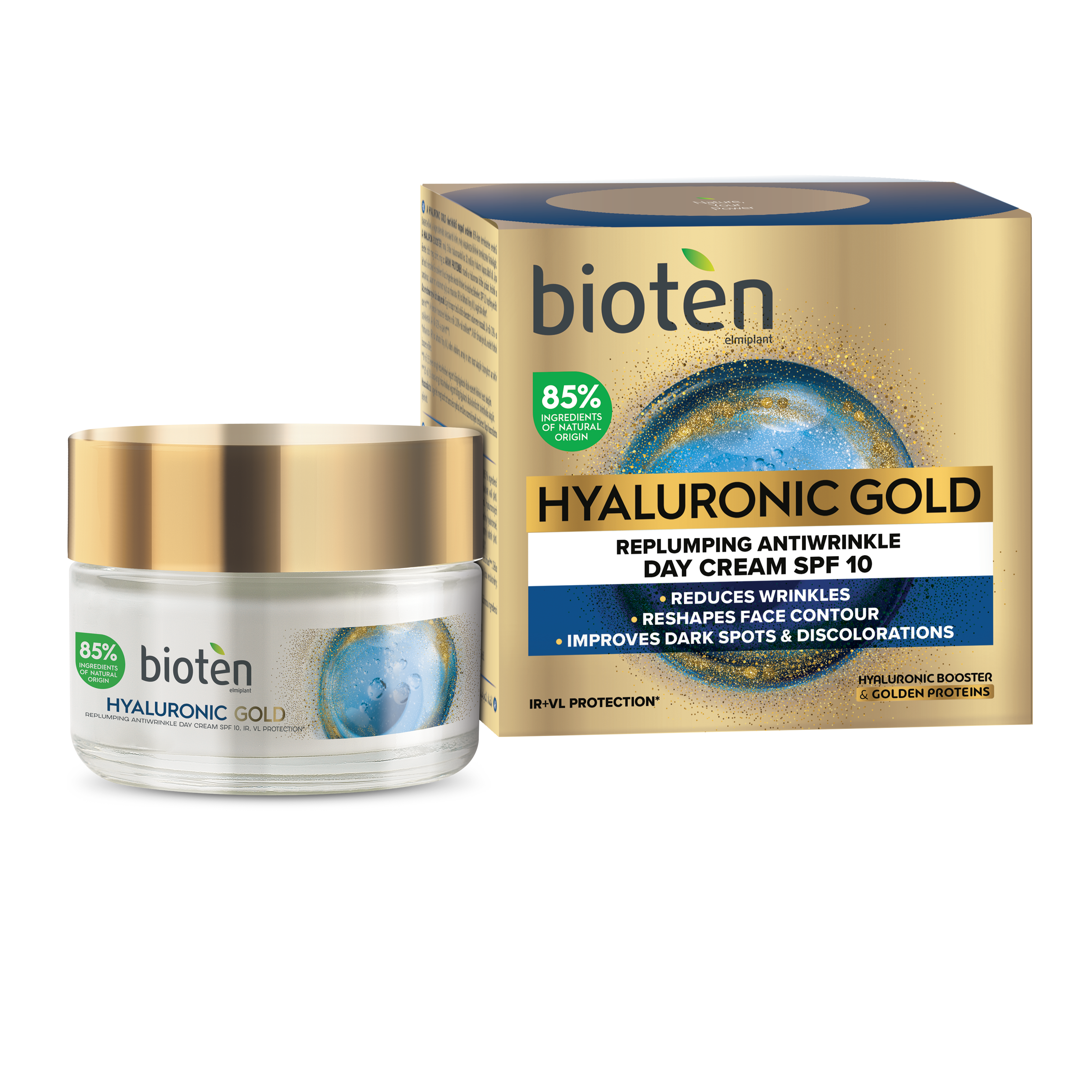 Bioten Hyaluronic Gold Day Cream 50ml كريم هيالورونيك النهاري المضاد للتجاعيد