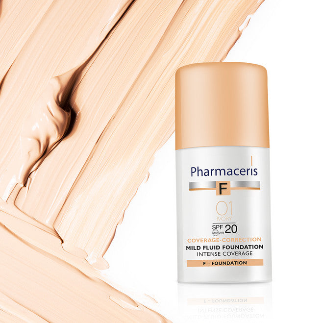 Pharmaceris F Mild Fluid Foundation Spf20 (01 Ivory) 30ml كريم أساس سائل