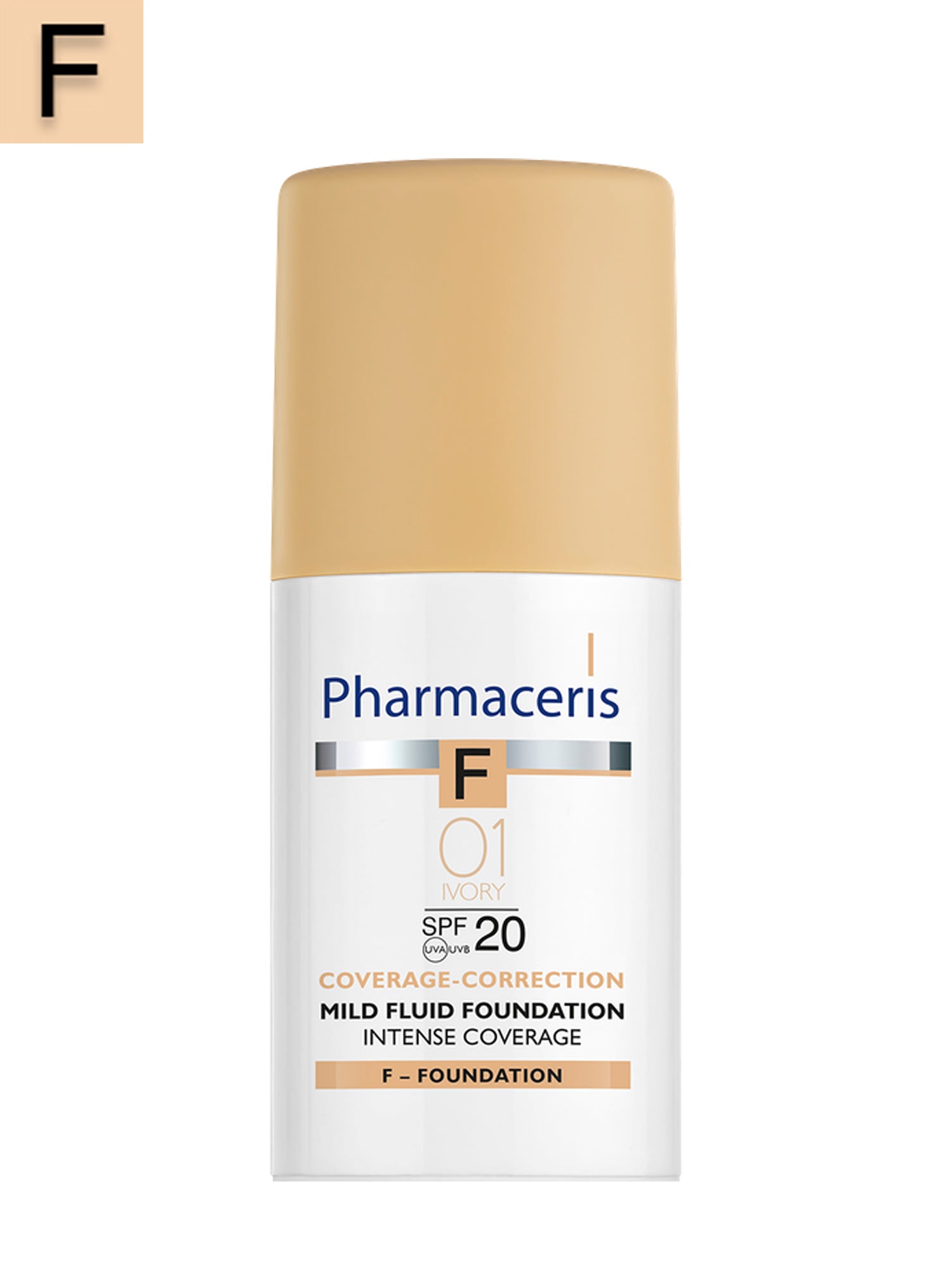 Pharmaceris F Mild Fluid Foundation Spf20 (01 Ivory) 30ml كريم أساس سائل