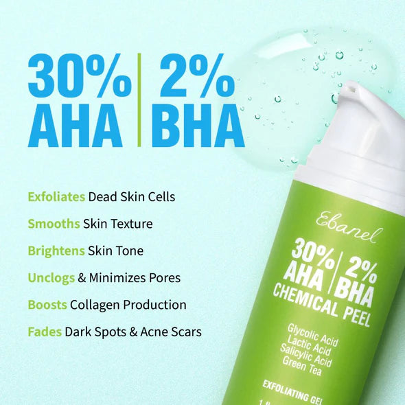 Ebanel 30% AHA 2% BHA Chemical Peel Exfoliant Gel 30ml مقشر البشرة