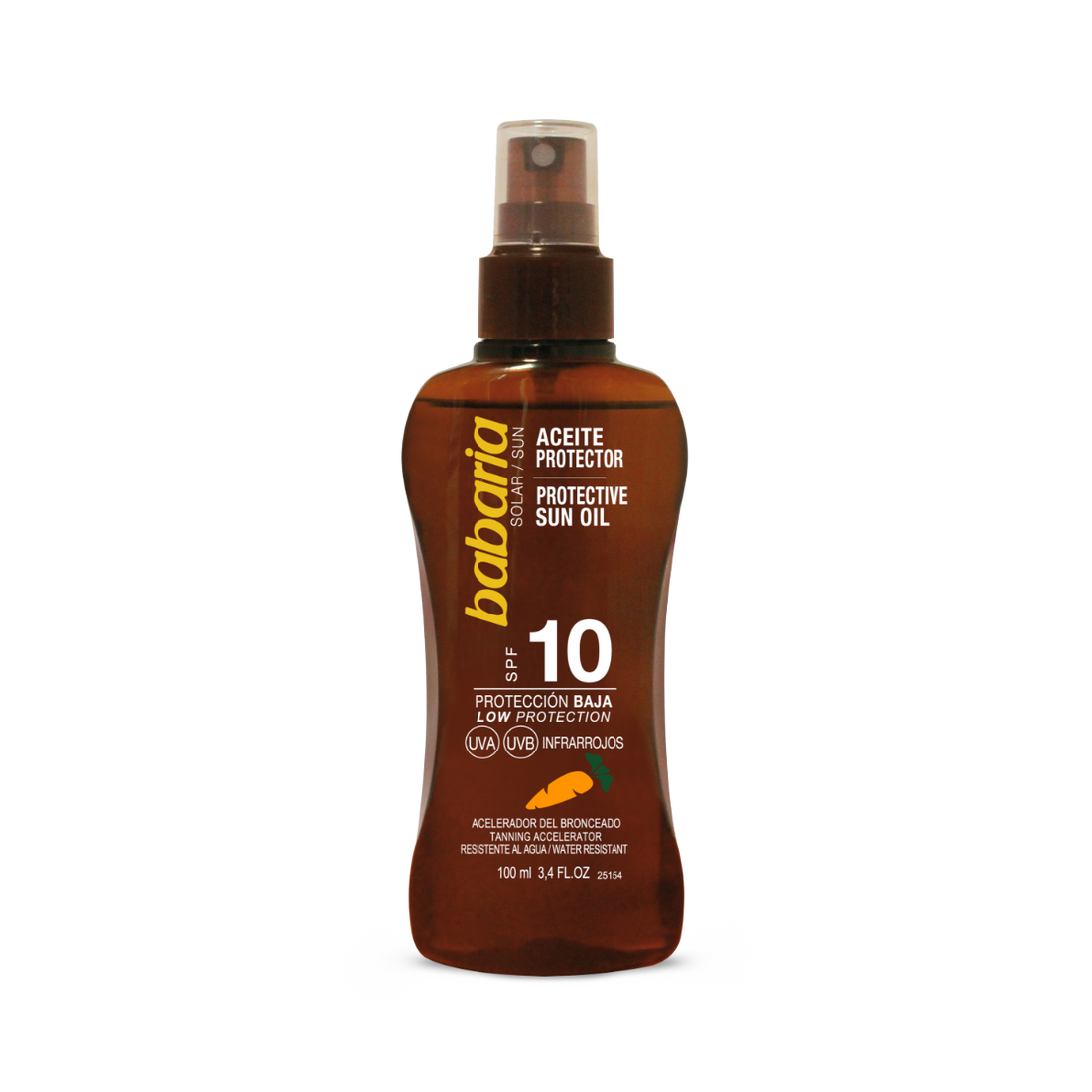 Babaria Carrot Oil Spf10 Tanning Spray 100ml تان جسم