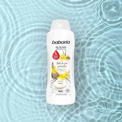 Babaria Coconut Milk &amp; Vanilla Bath &amp; Shower Gel 1000ml شاور جل